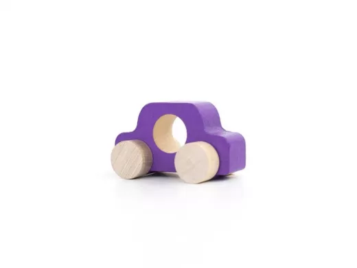 Фигурка деревянная "Каталка" "Машинка Томик" "Фиолетовая" (1 штука)  игрушки из дерева