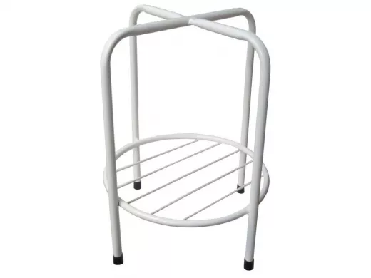 Каркас для табурета с полочкой и подставкой "TABURETTO-15111" БЕЛЫЙ с колпачками, 16мм