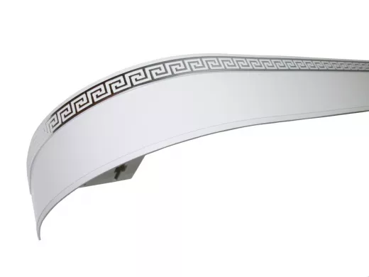 300см карниз ДНК  ЛАБИРИНТ 2 БЕЛЫЙ СЕРЕБРО в индивид. упаковке ультракомпакт