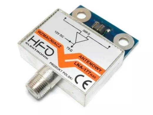 LNA-177 усилитель дециметровый на плате в защищенном металлическом корпусе, 5-12 В, усиление 19-30дБ