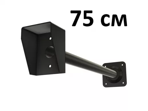 Стальной защитный козырек для кнопок выхода с вылетом от стены 75см 