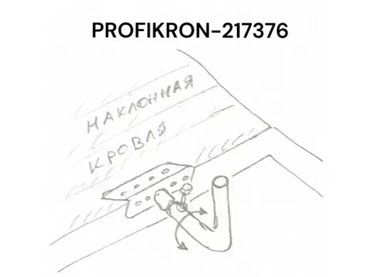 Кронштейн антенный, вылет 0,27м, вверх 0,23м "PROFIKRON-217376" серый, диаметр 32мм