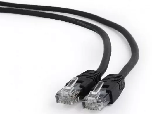 Патч-корд Cablexpert PP6U-1M/BK кат.6, 1м, UTP литой, многожильный (чёрный) PP6U-1M/BK