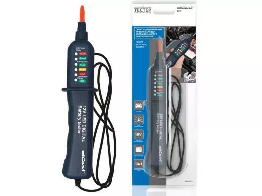 Тестер аккумулятора автомобильный, DIY, блистер, duwi
