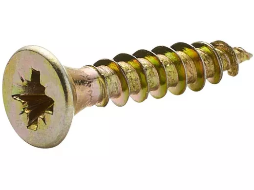 Саморезы универсальные оцинкованные  4 х 70 жёлтые (   1шт) "ABI-KREP 53586" Pozi PZ 4,1г