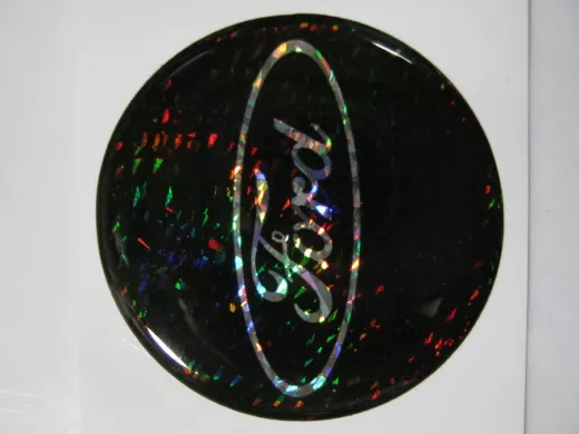 наклейка (объемная) "На колпаки "Ford" наружная голограф, (цвет черный), (комплект 4 шт.),диам.4см