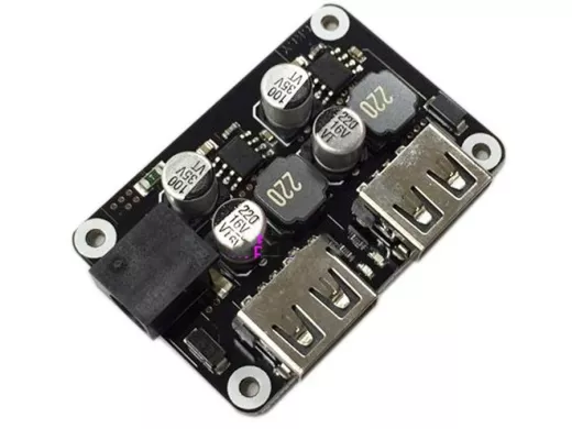 2-х канальный модуль быстрой зарядки USB 12V24V  QC2.0 QC3.0 в корпусе  "BP-81455"