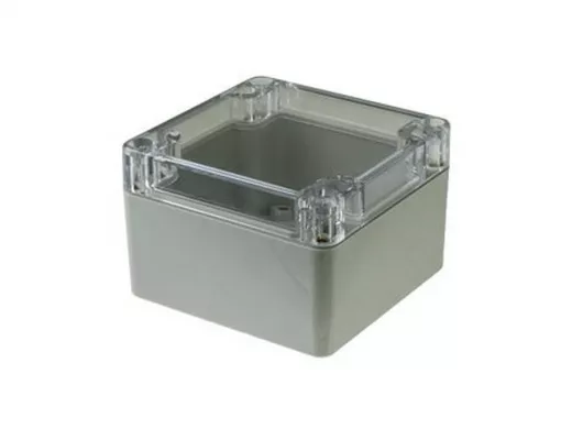 G256C (82х80х55мм) GAINTA корпус для РЭА пластиковый с прозрачной крышкой